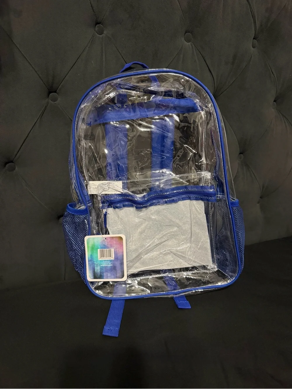 Clear Blue PVC Backpack